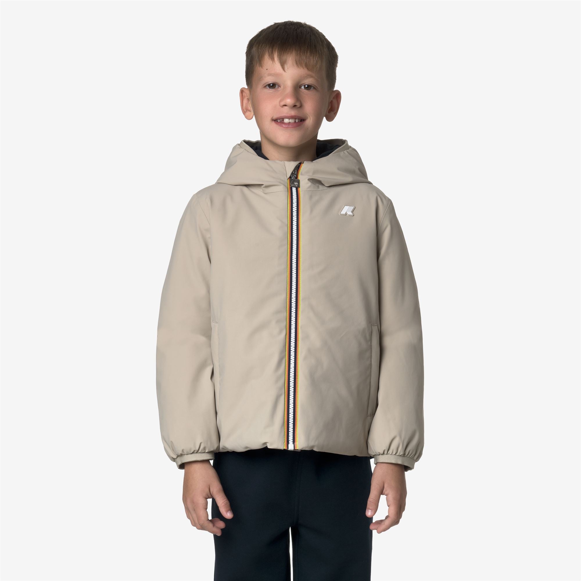 Jackets_BOY_P. JACK ST WARM DOUBLE_Short_Beige Cashmere - Blue Depth - Commercial 4