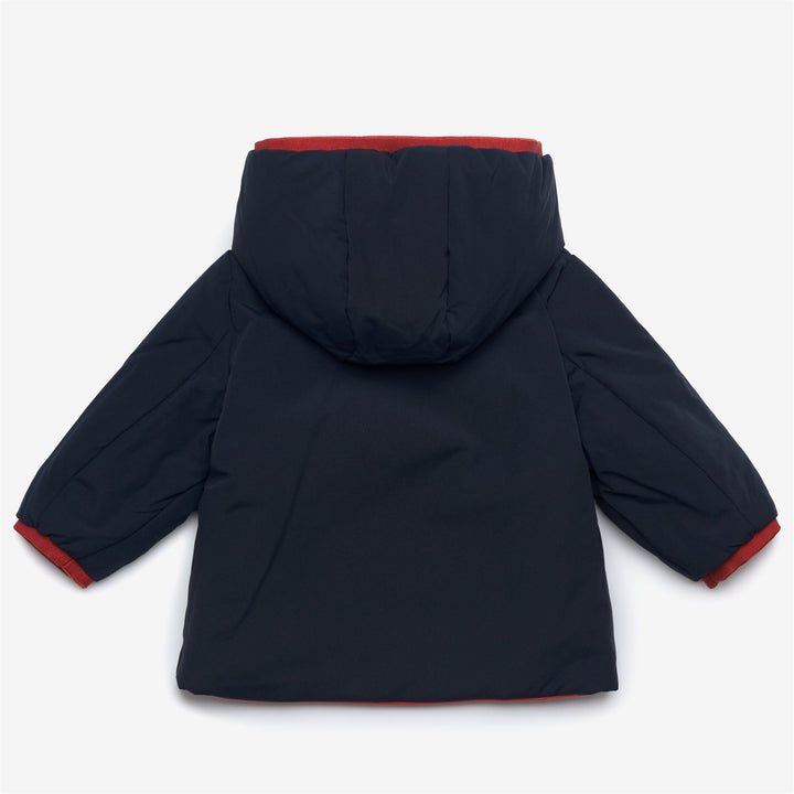 Giacca Calda Reversibile Bambini Rossa e Blu Impermeabile e Antivento 4