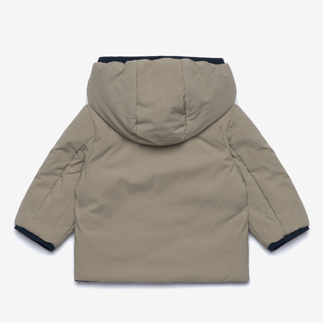 Blue unisex Kids Reversible Warm Jacket with Zipper and Pockets main