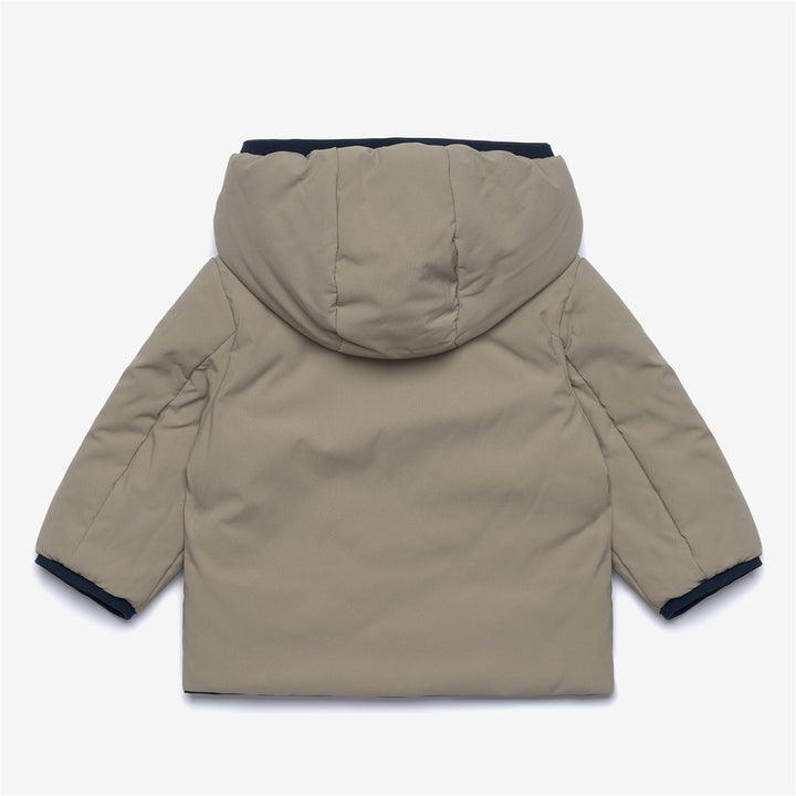 Blue unisex Kids Reversible Warm Jacket with Zipper and Pockets 4