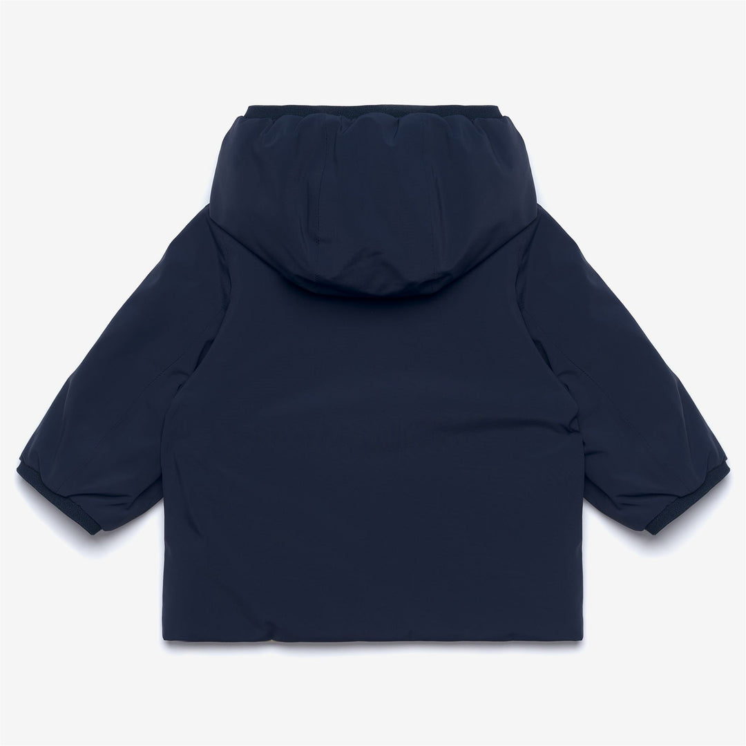 Blue unisex Kids Reversible Warm Jacket with Zipper and Pockets main