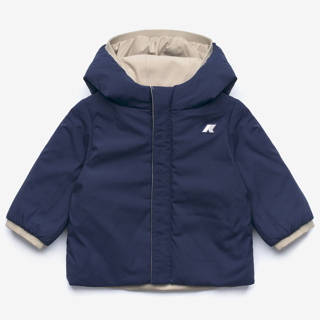 Jackets_KID UNISEX_E. JACK ST WARM DOUBLE_Short_Beige Cashmere - Blue Deep Cobalt - Commercial 3