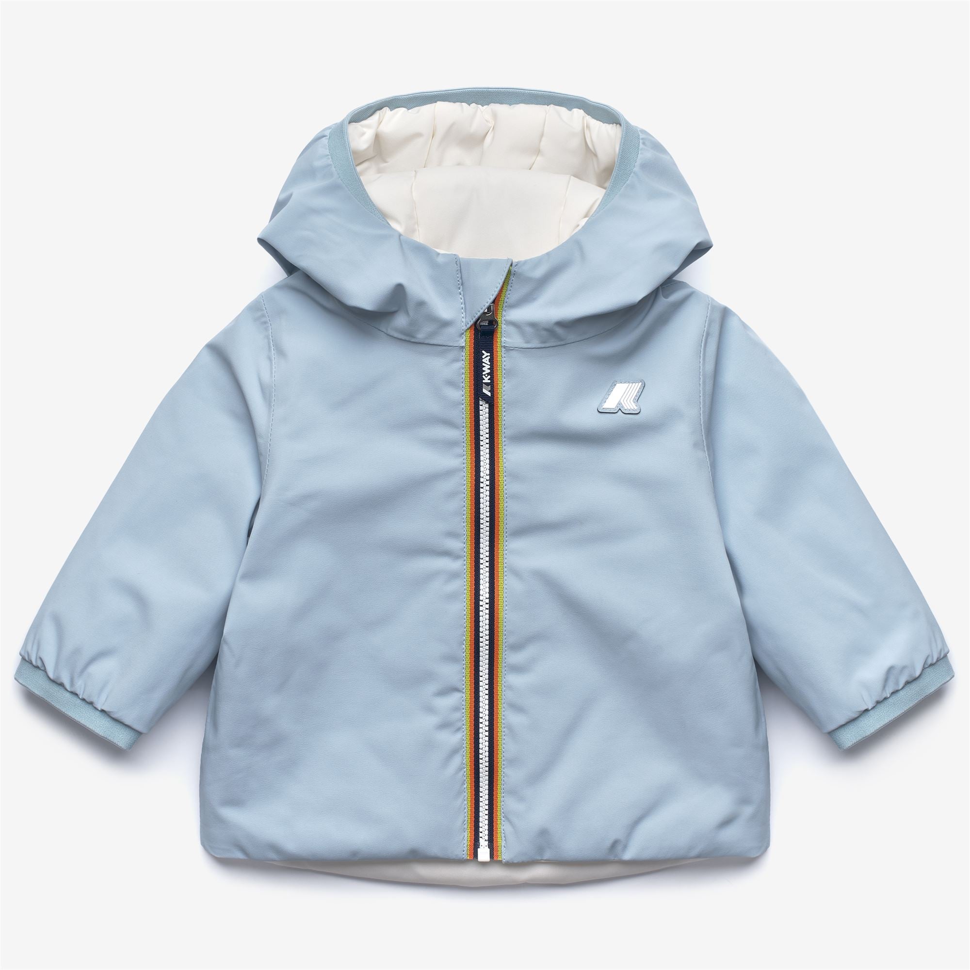 Jackets_KID UNISEX_E. JACK ST WARM DOUBLE_Short_Blue Avio - White Gardenia - Commercial 1