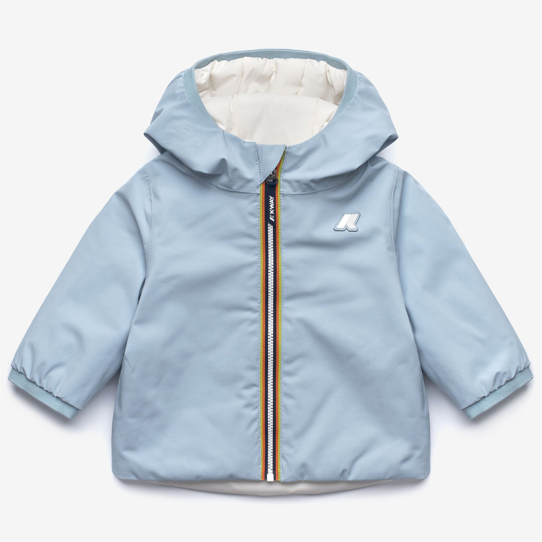 Blue unisex Kid's Reversible Waterproof Jacket with Padding 01