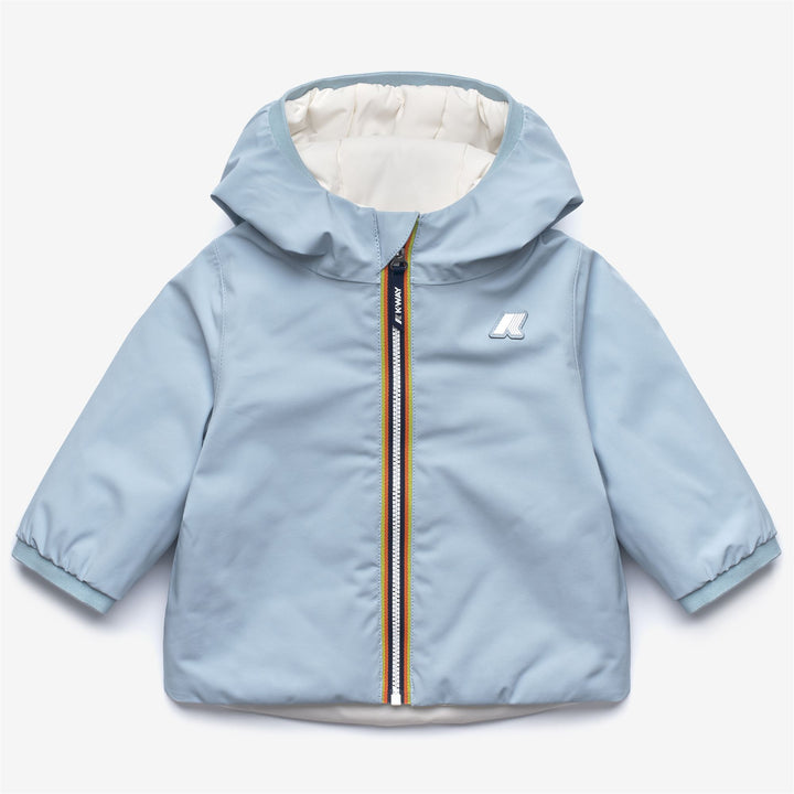 Blue unisex Kid's Reversible Waterproof Jacket with Padding 1