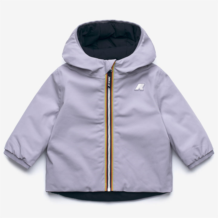 Violet unisex Kid's Reversible Warm Jacket 1