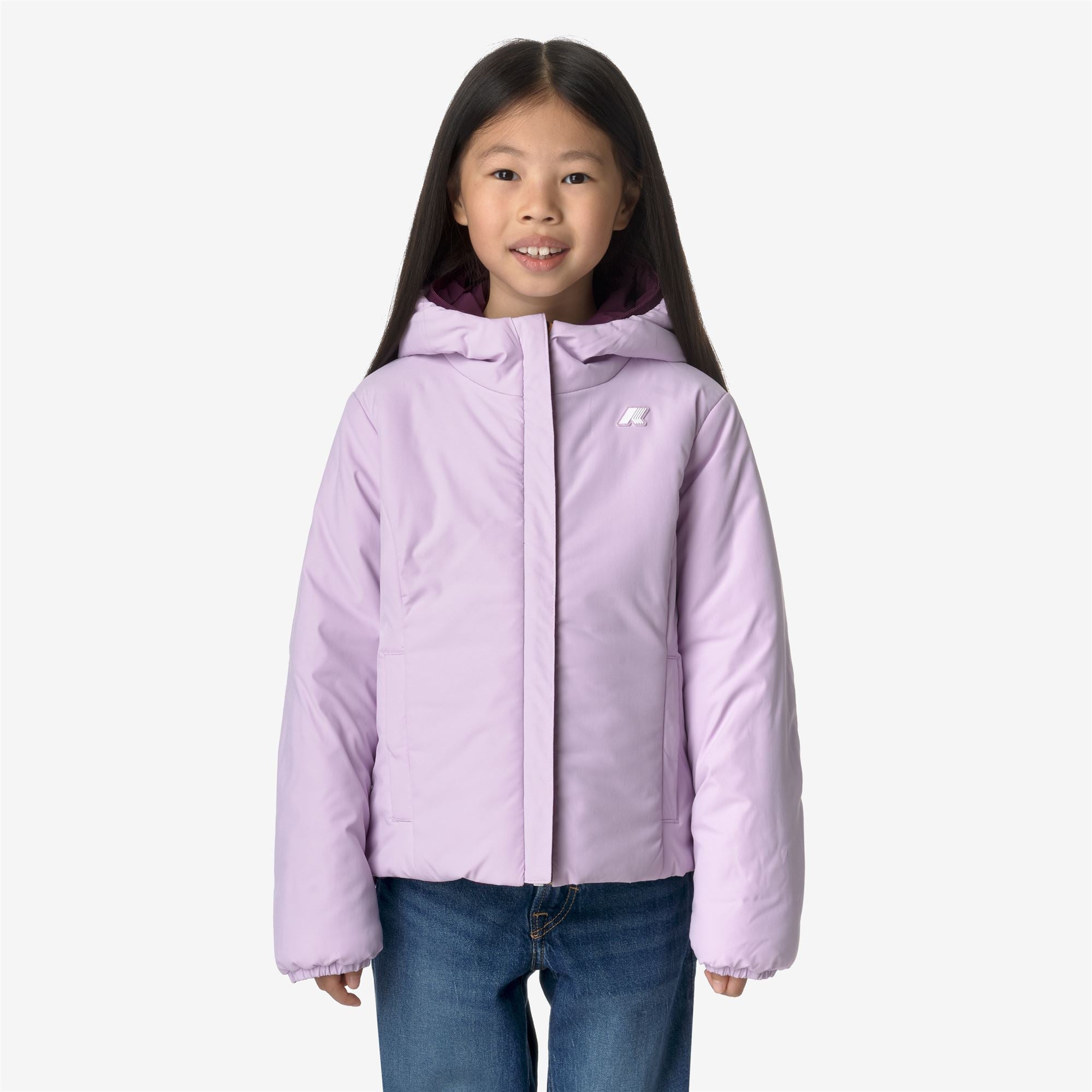 Jackets_GIRL_P. LILY ST WARM DOUBLE_Short_Violet Dk Purple - Violet Lt Lilac - Commercial 7
