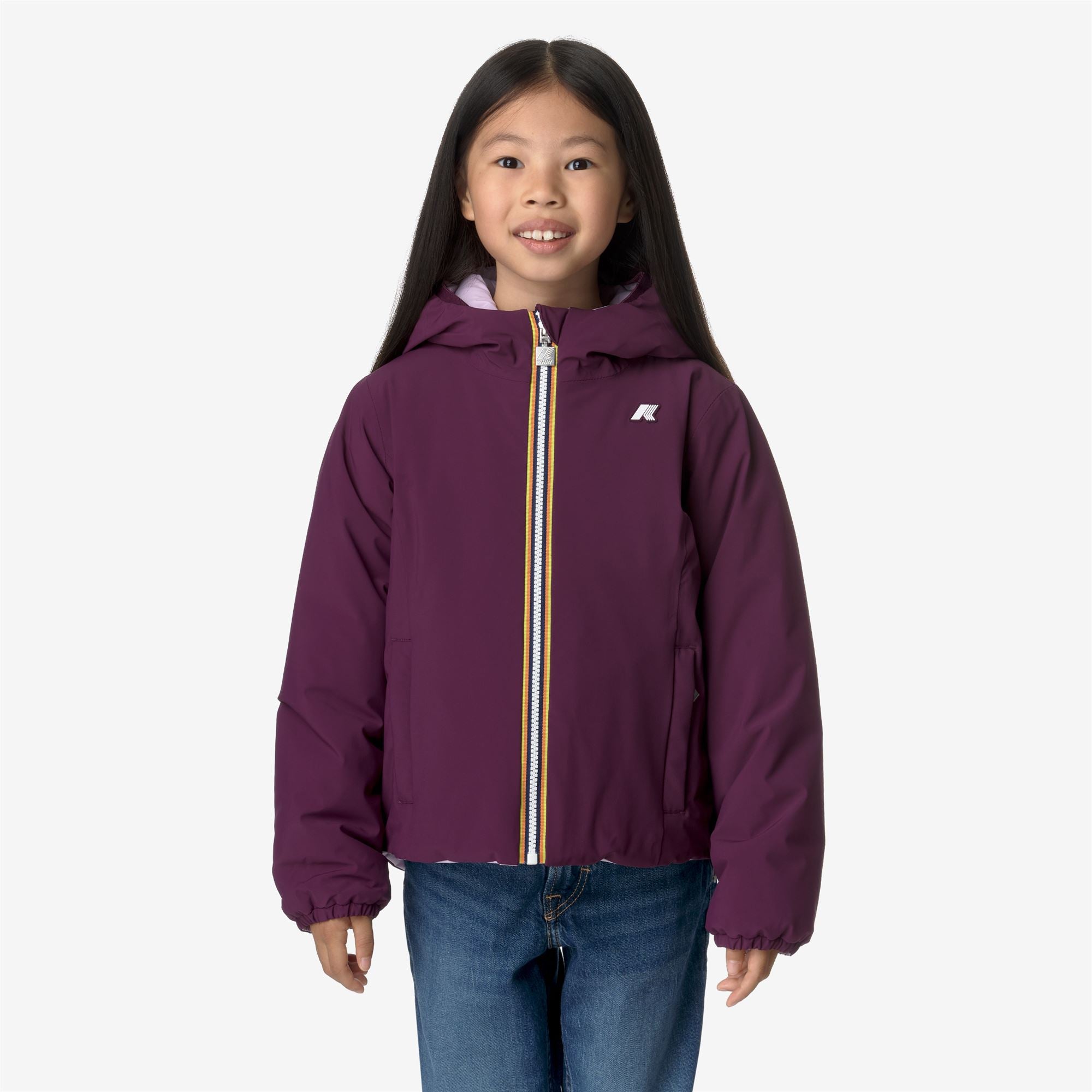 Jackets_GIRL_P. LILY ST WARM DOUBLE_Short_Violet Dk Purple - Violet Lt Lilac - Commercial 4