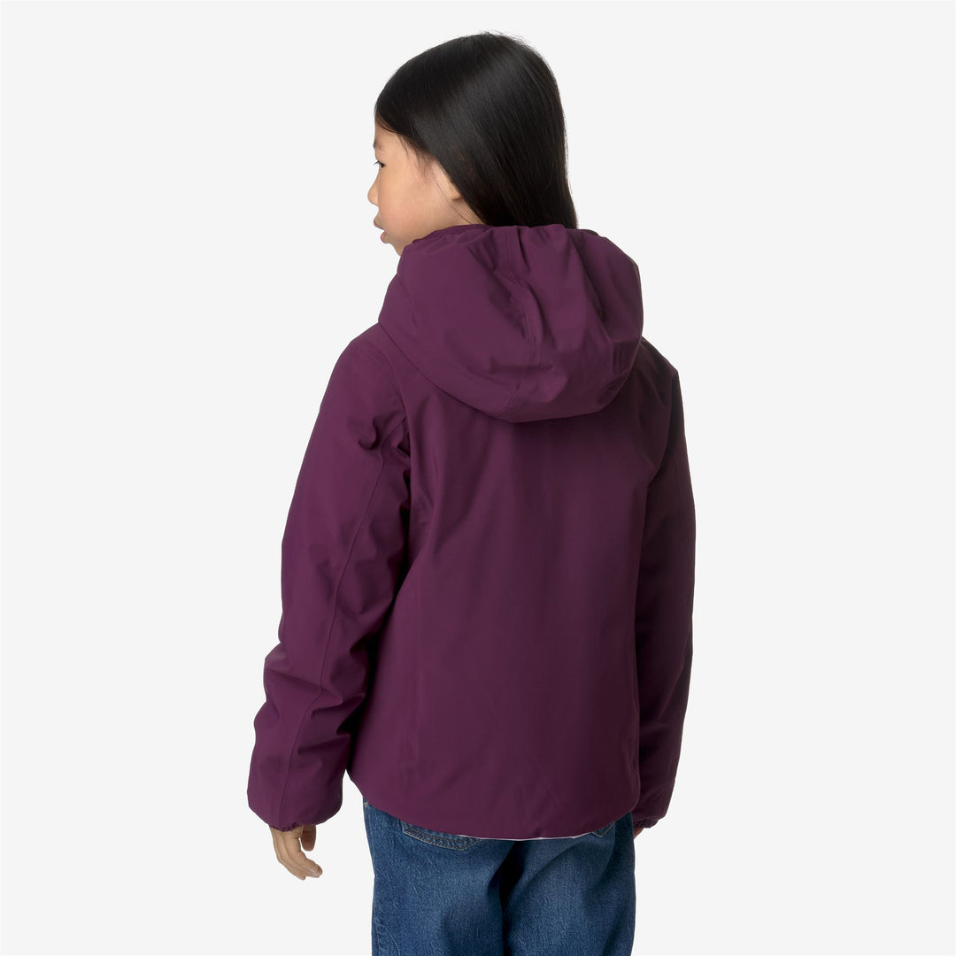 Giacca Calda Reversibile per Ragazze Viola con Imbottitura Sintetica main