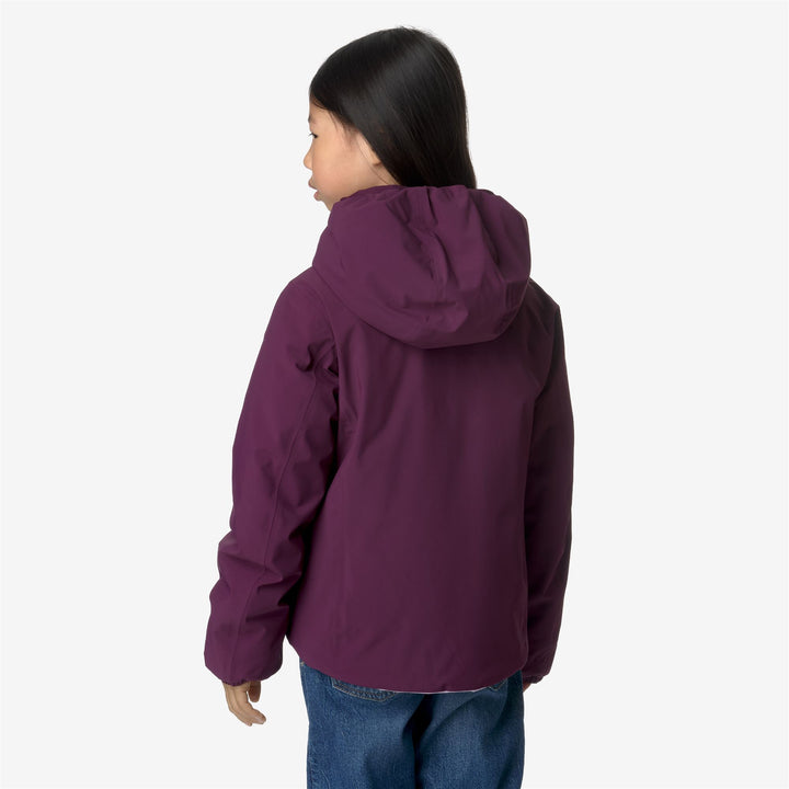 Giacca Calda Reversibile per Ragazze Viola con Imbottitura Sintetica 6