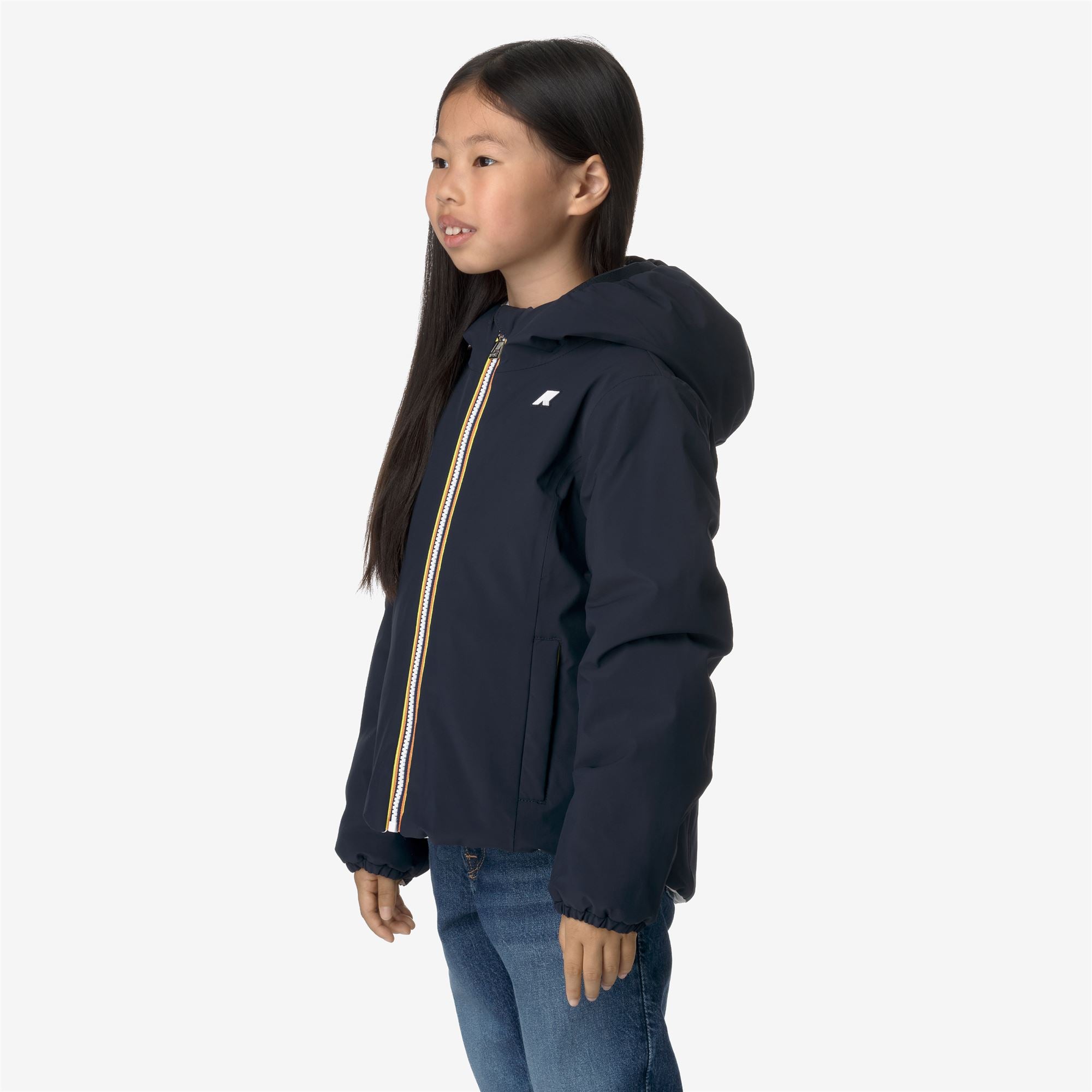 Jackets_GIRL_P. LILY ST WARM DOUBLE_Short_Blue Depth - White Gardenia - Commercial 5