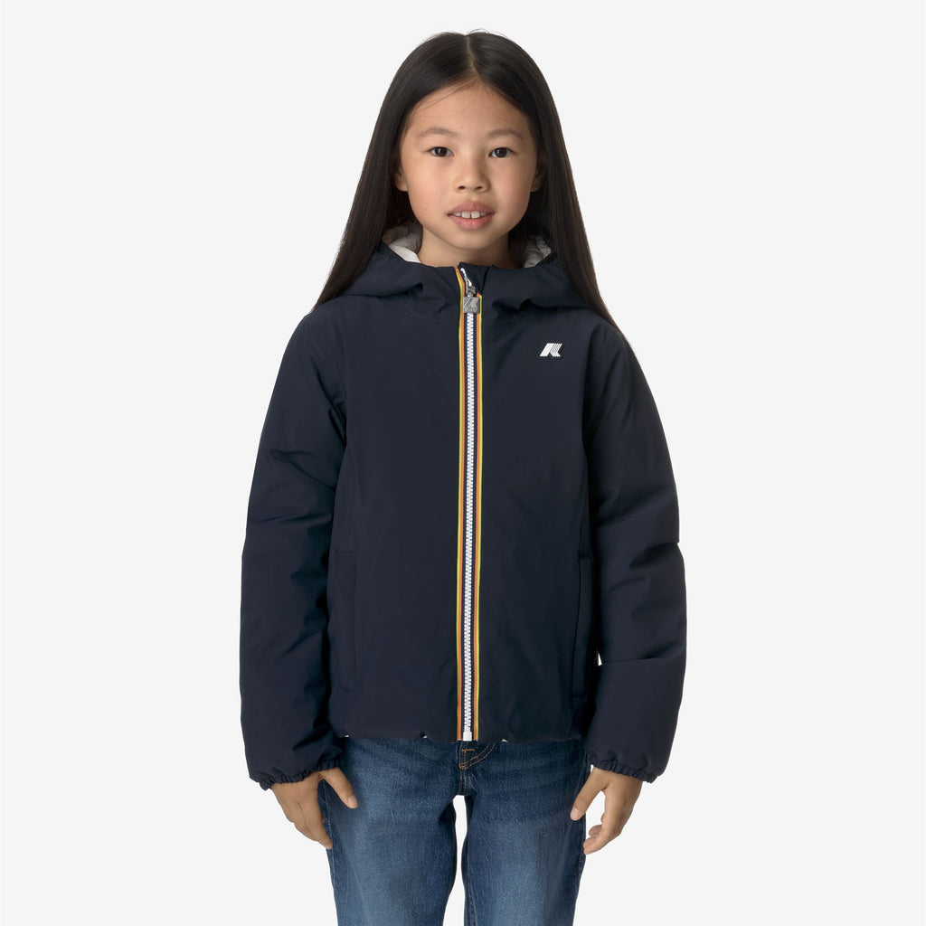 Jackets_GIRL_P. LILY ST WARM DOUBLE_Short_Blue Depth - White Gardenia - Commercial 3