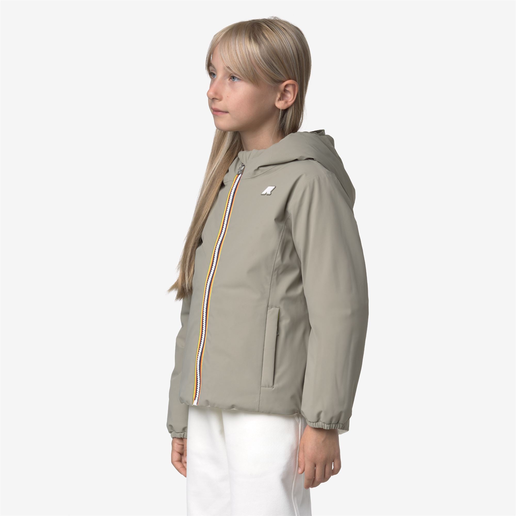 Jackets_GIRL_P. LILY ST WARM DOUBLE_Short_Green Oak - White Gardenia - Commercial 5