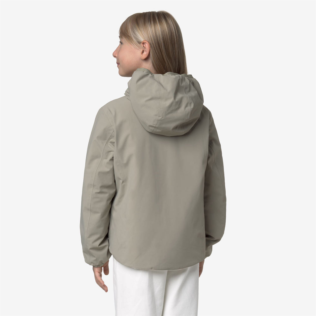 Green oak Girl's Reversible Waterproof Jacket with Synthetic Padding main