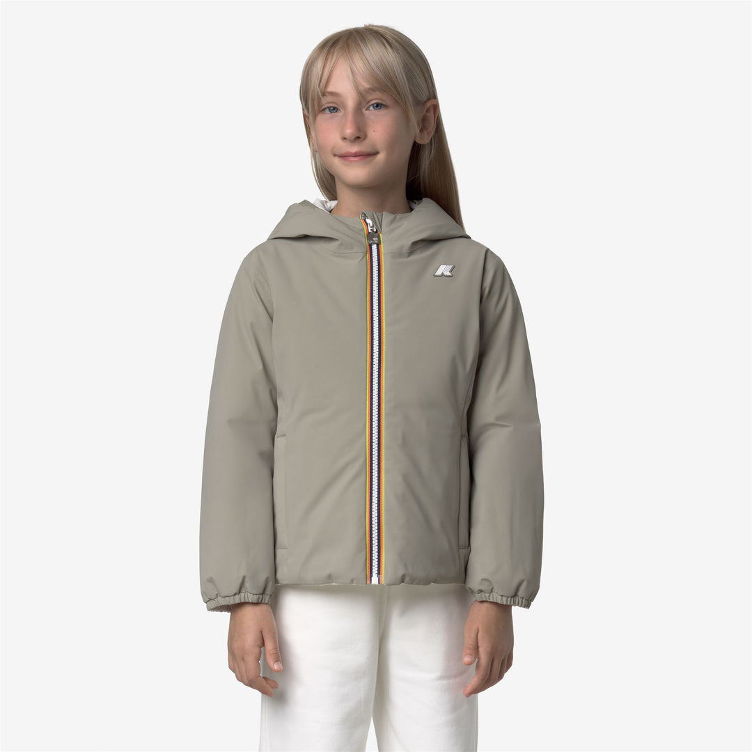 Green oak Girl's Reversible Waterproof Jacket with Synthetic Padding main