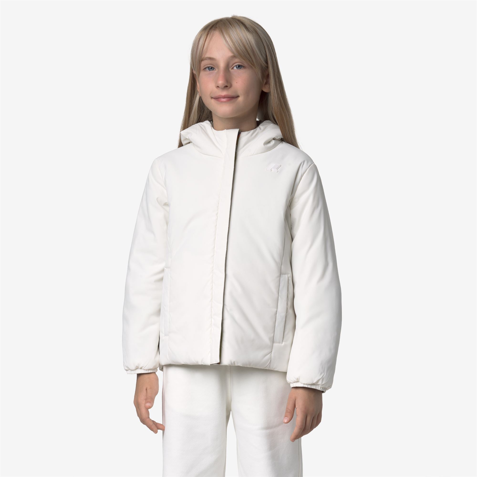 Jackets_GIRL_P. LILY ST WARM DOUBLE_Short_Green Oak - White Gardenia - Commercial 7