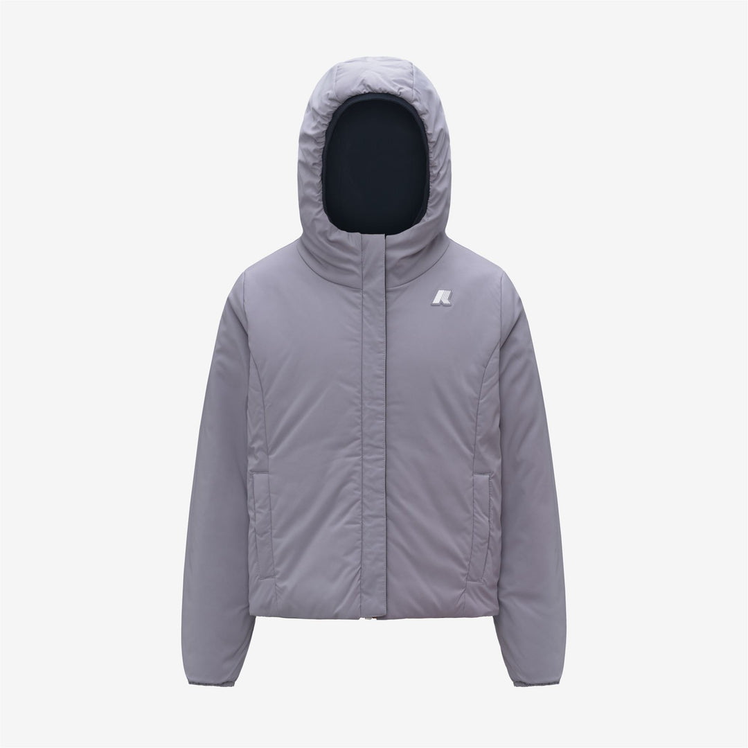 Giacca corta reversibile isolante blu-viola per bambina main