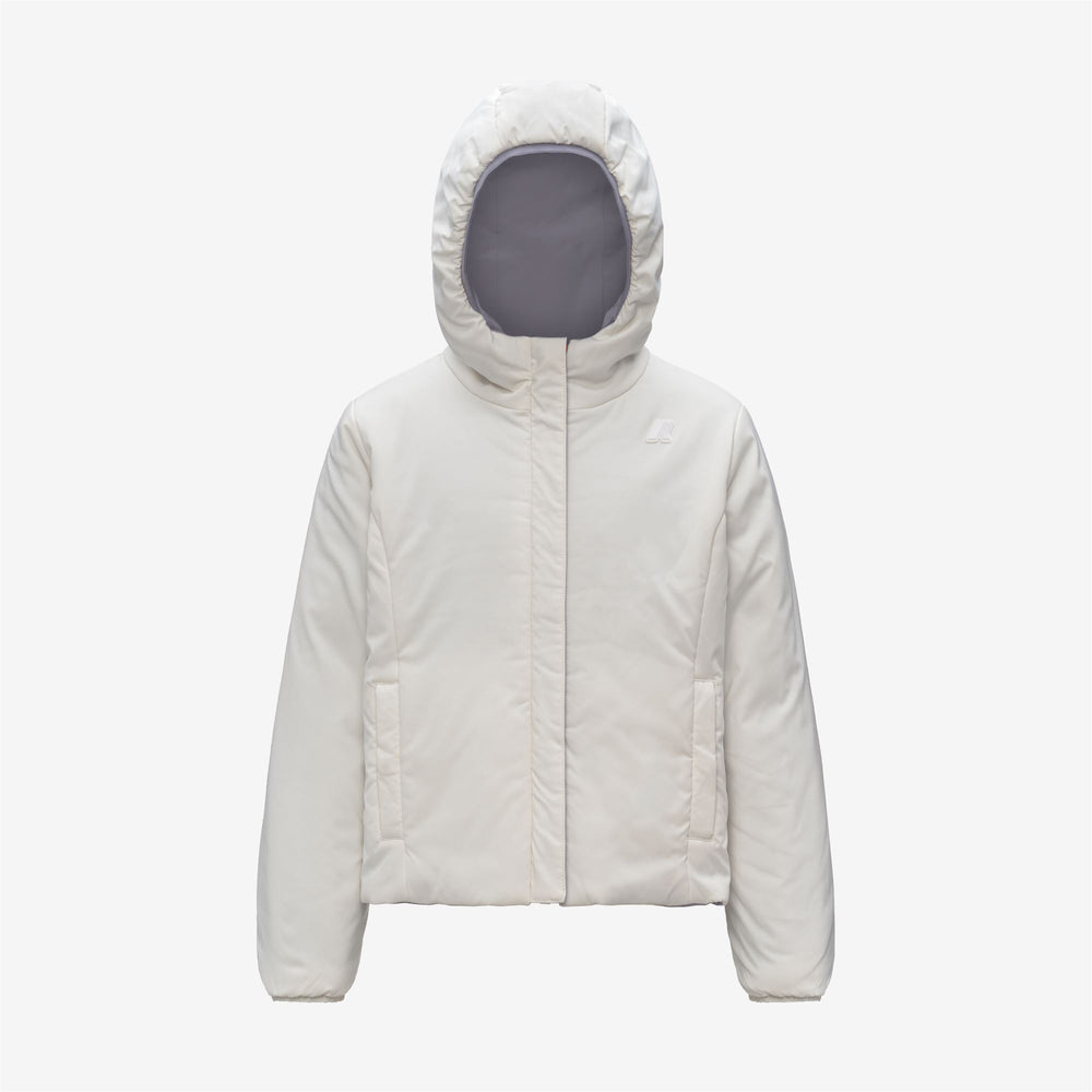 Giacca corta isolante reversibile da bambina viola 02