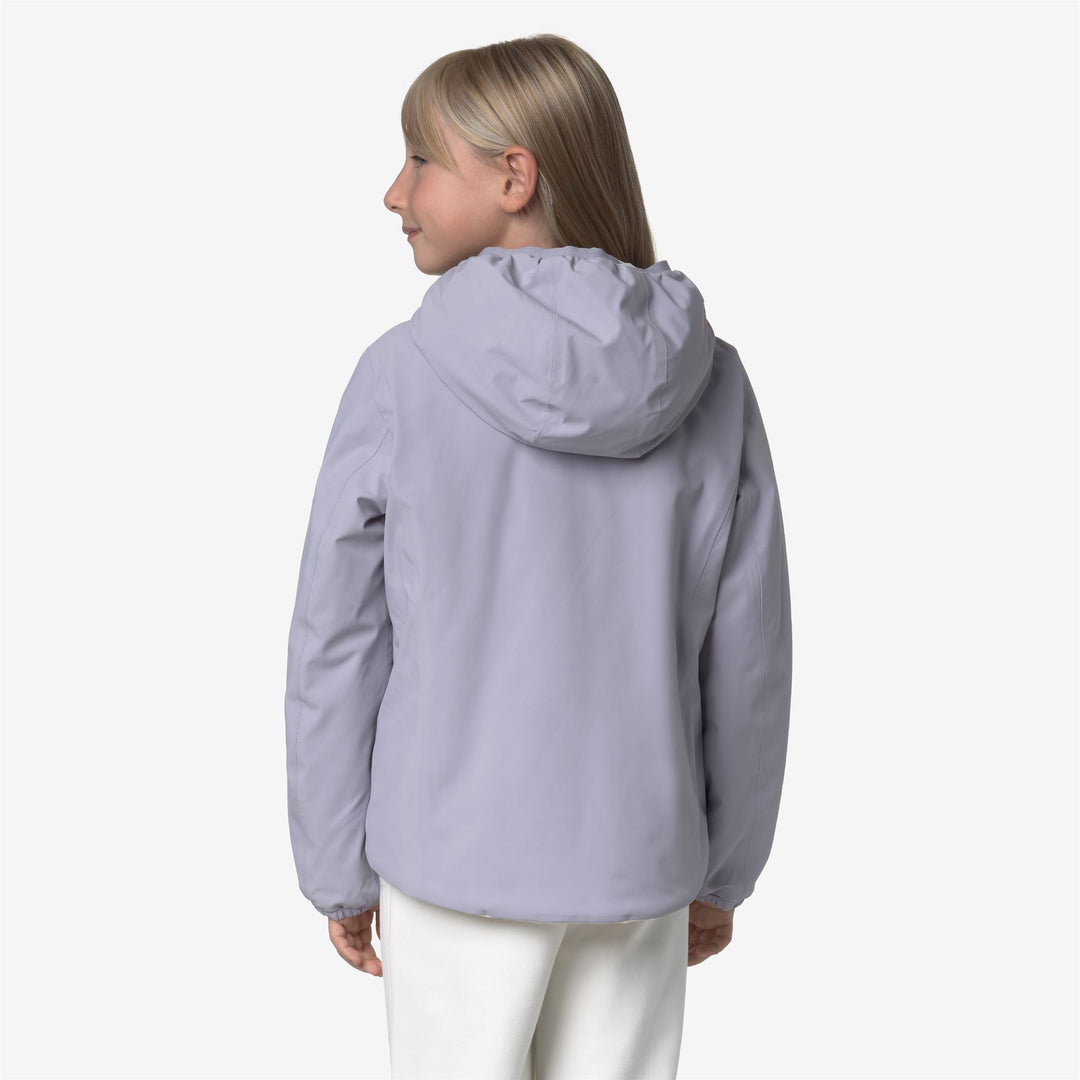Violet girl's reversible insulated short jacket main