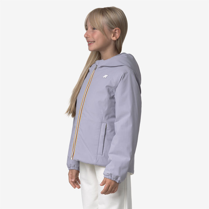 Violet girl's reversible insulated short jacket 5