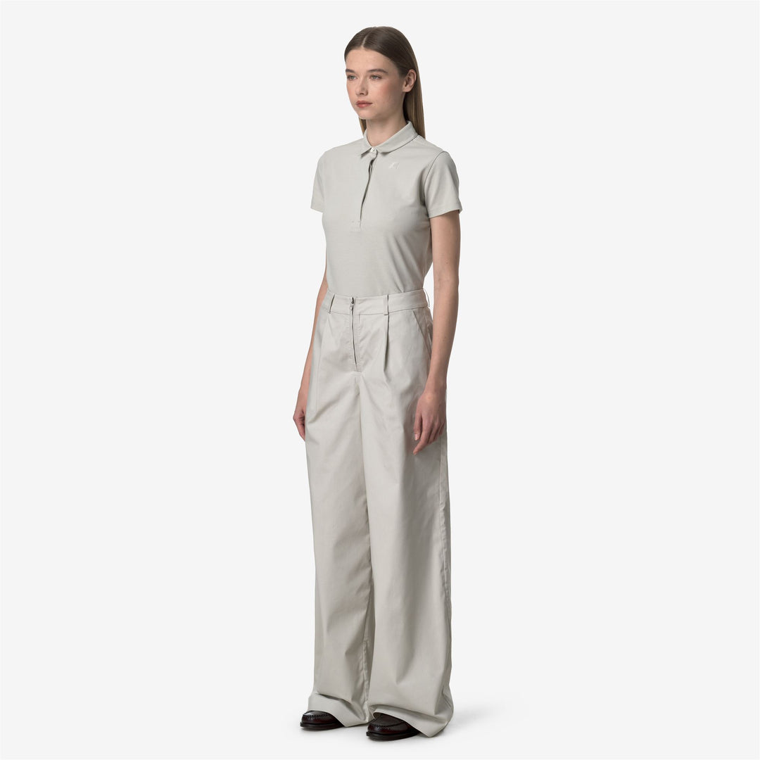 Beige Grey Women's Palazzo Sport Trousers for City Wear main
