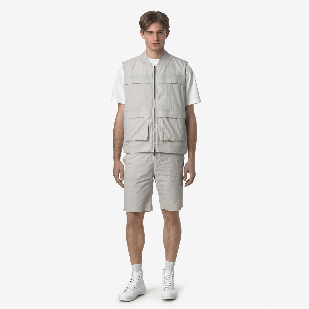 Beige Grey Men's Casual Nylon Sport Shorts main