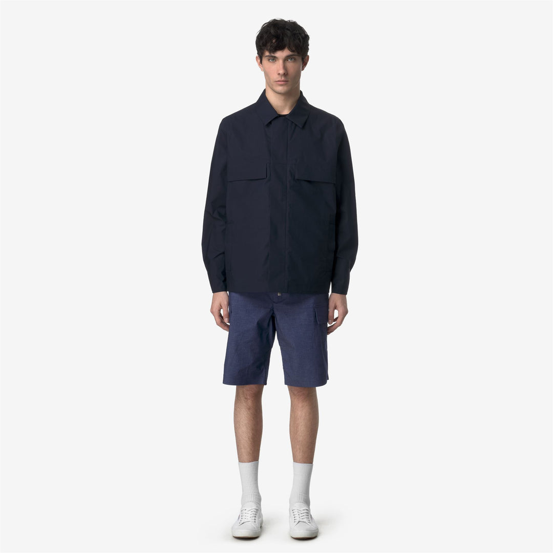 Cobalt blue Men's Cargo Bermuda Shorts for Casual City Wear 01