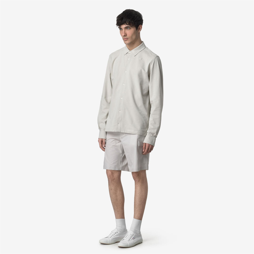 Beige Grey Men's Cargo Shorts for Casual City Wear main