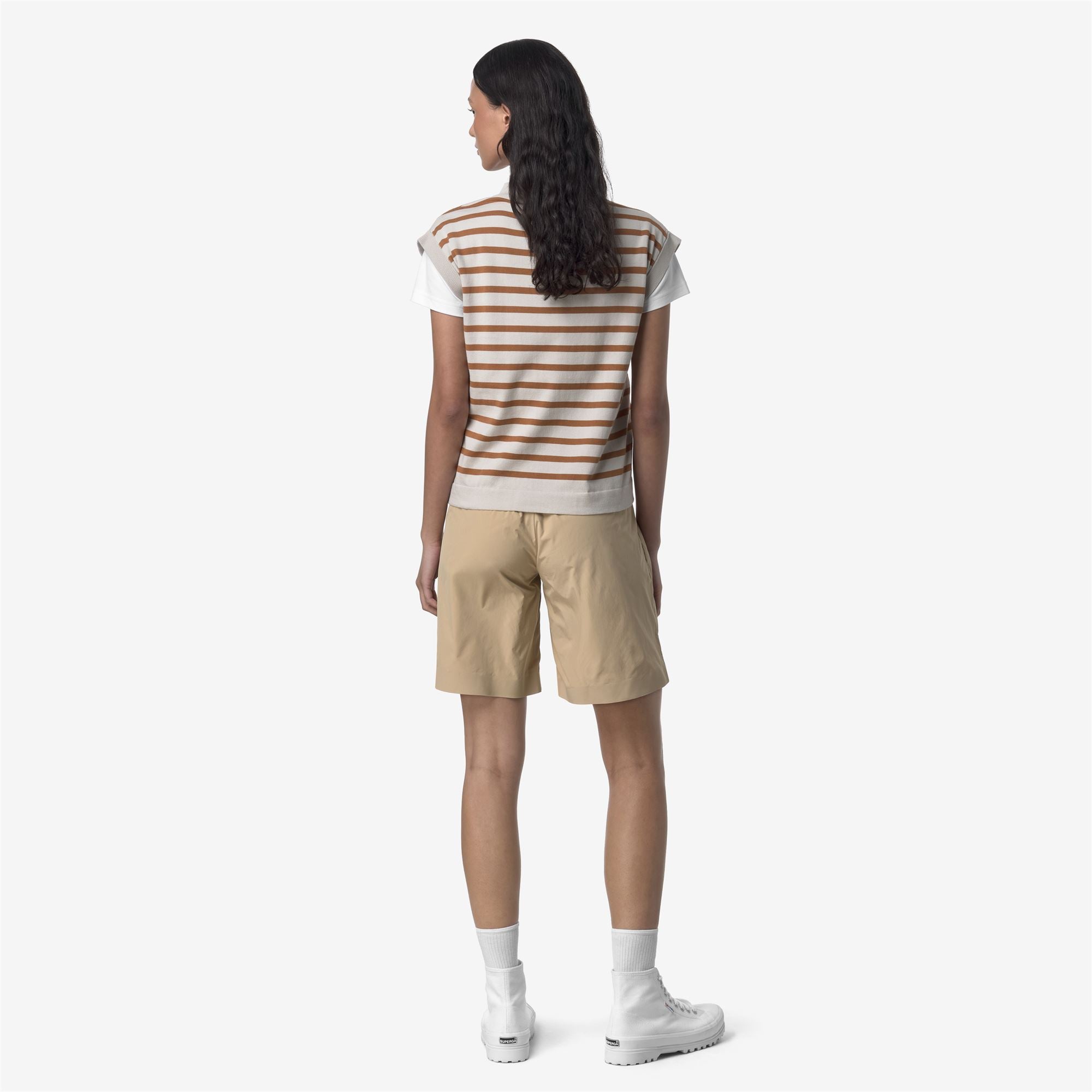 Shorts_WOMAN_ALLEN PEACH COTTON LIKE_Sport Shorts_Beige Rope - Commercial 6
