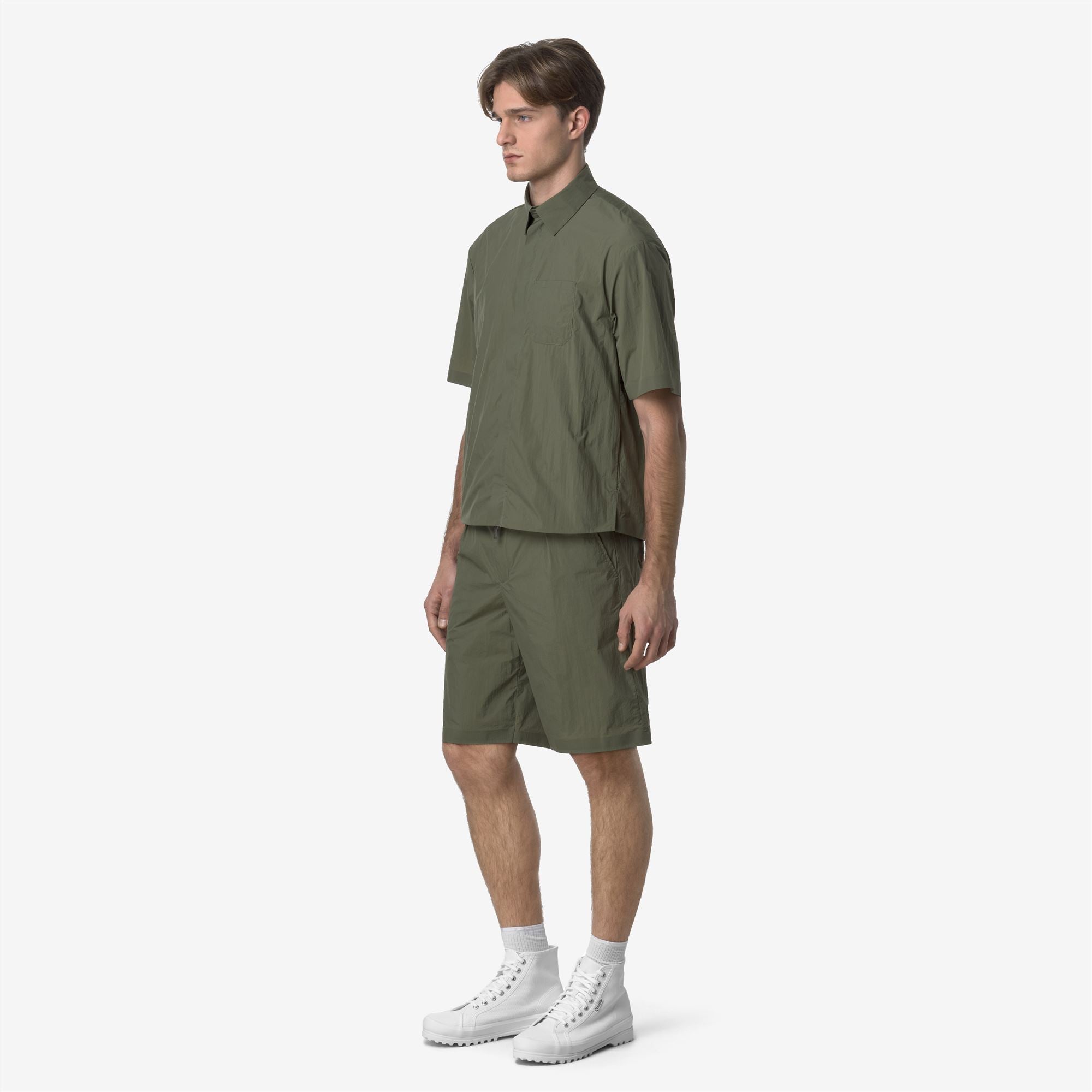 Shorts_MAN_BENT_Sport Shorts_Green Lichen - Commercial 5