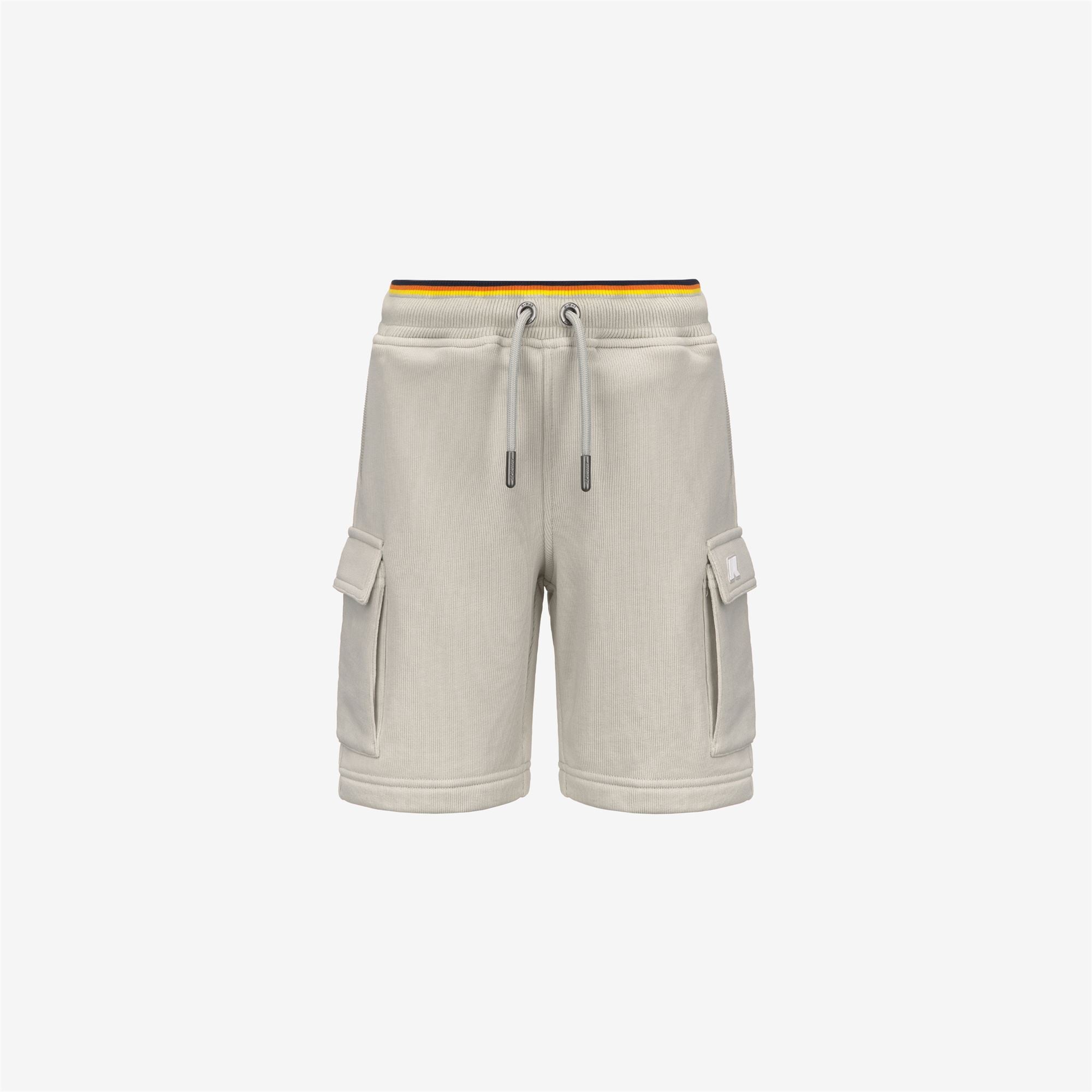 Shorts_BOY_P. ERIK STRIPES FRENCH TERRY_Sport Shorts_BEIGE LT - Commercial 1