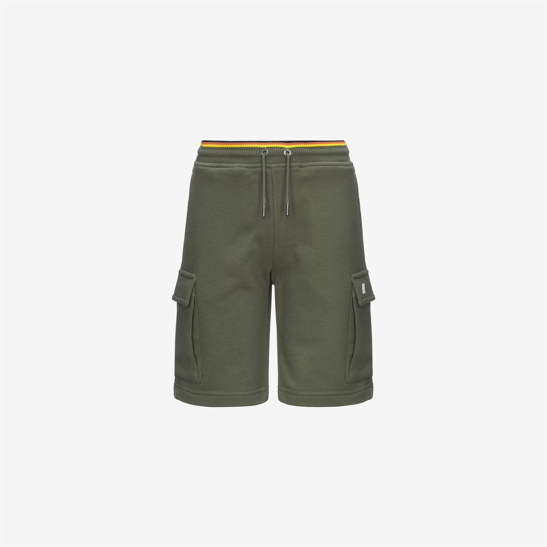 Lichen Green Boys' Sporty French Terry Shorts for City Wear main