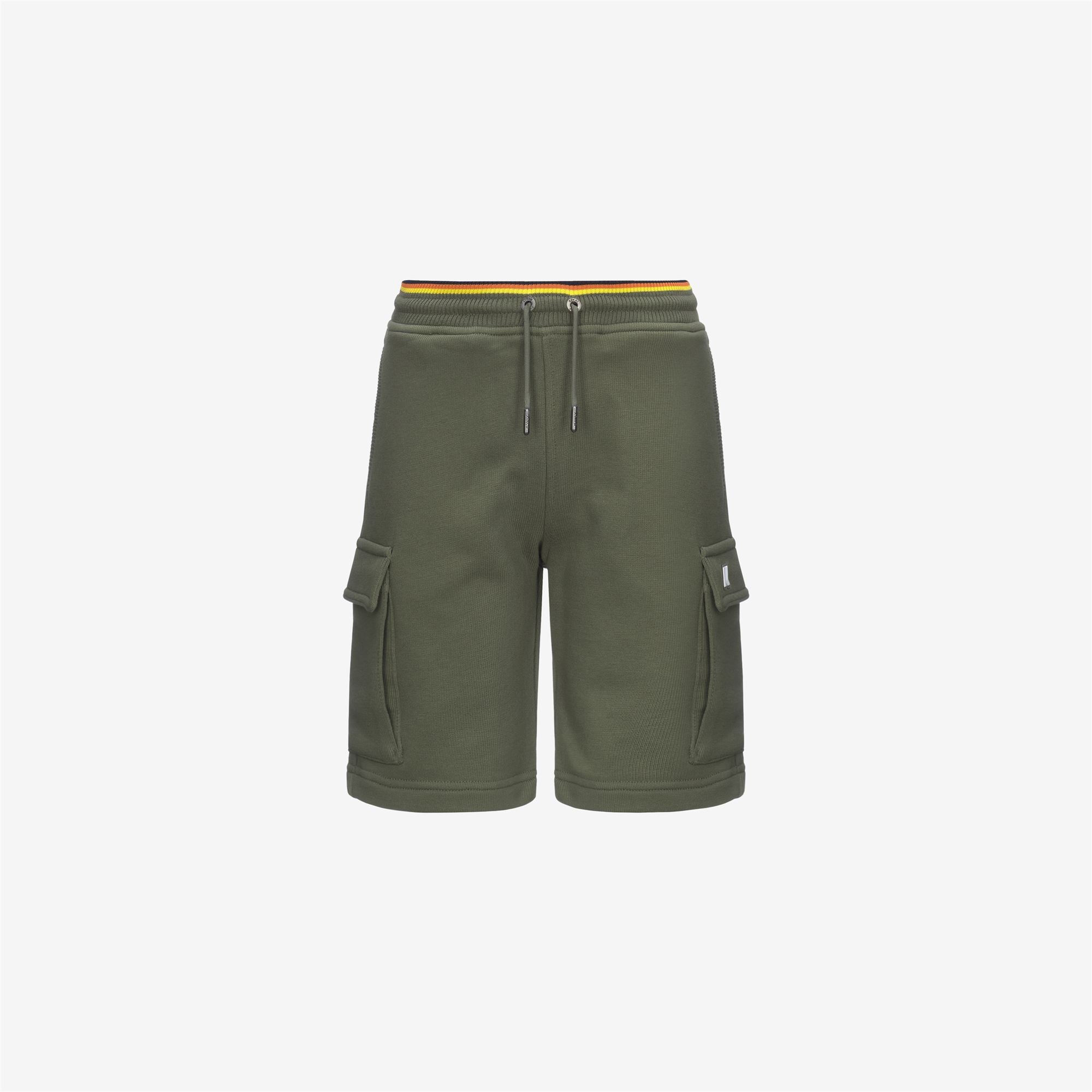Shorts_BOY_P. ERIK STRIPES FRENCH TERRY_Sport Shorts_Green Lichen - Commercial 1