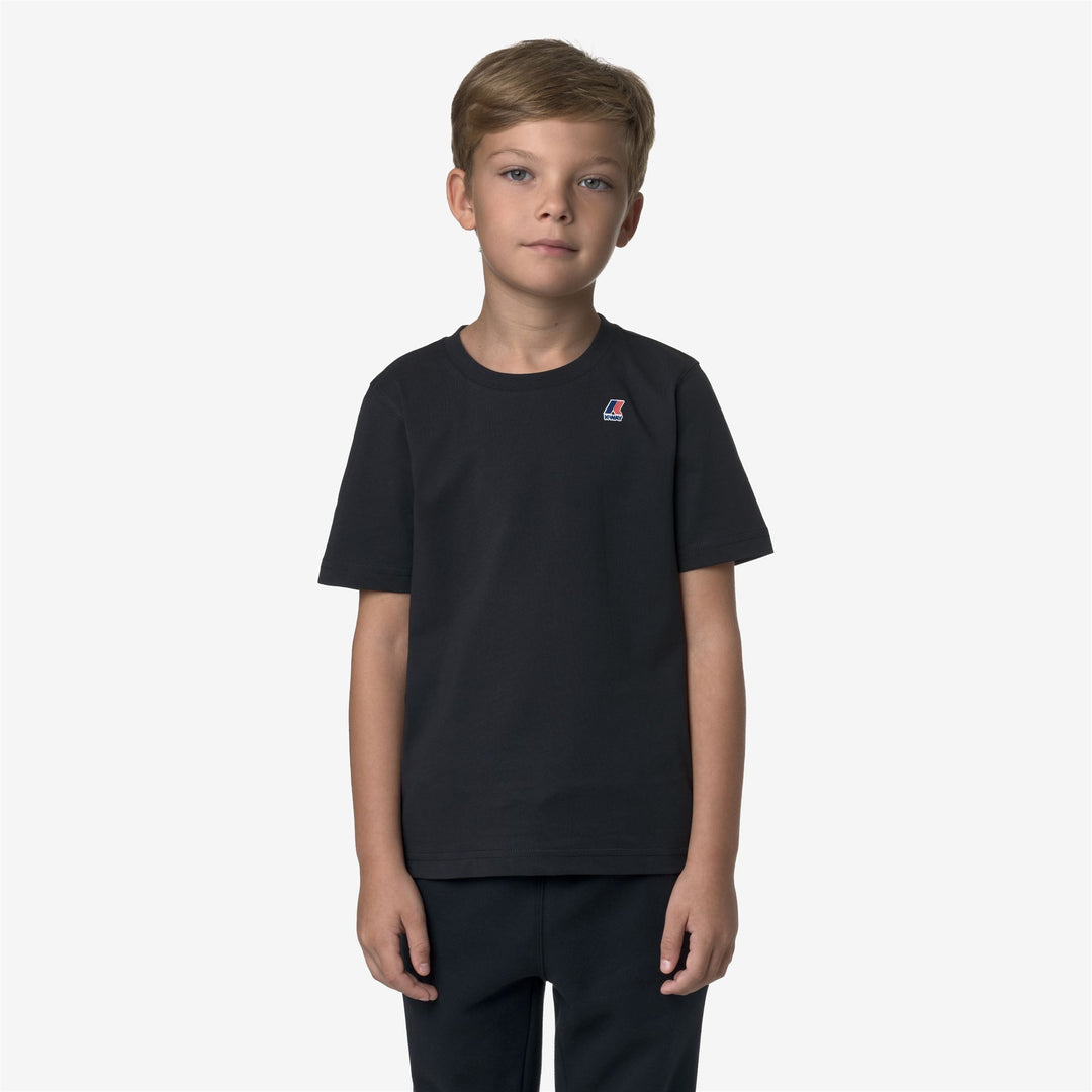 T-shirt unisex blu in cotone per bambini, adatta a tutte le stagioni main