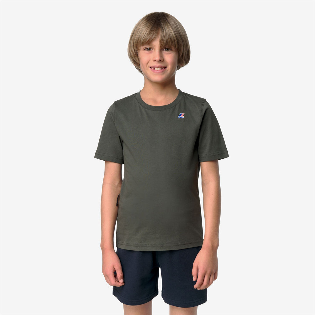 T-Shirts & Top_KID UNISEX_P. LEONIDE_T-Shirt_GREEN BLACKISH - Commercial 4