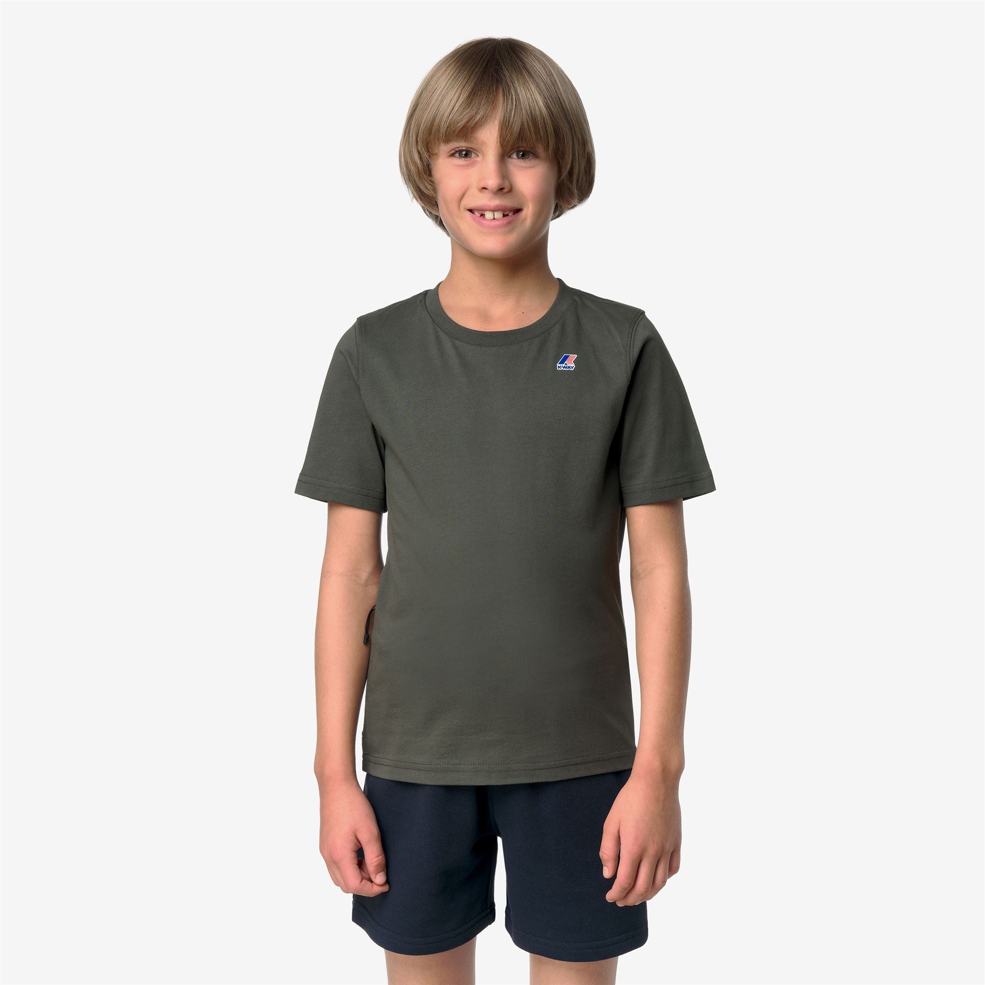 T-Shirts & Top_KID UNISEX_P. LEONIDE_T-Shirt_GREEN BLACKISH - Commercial 4