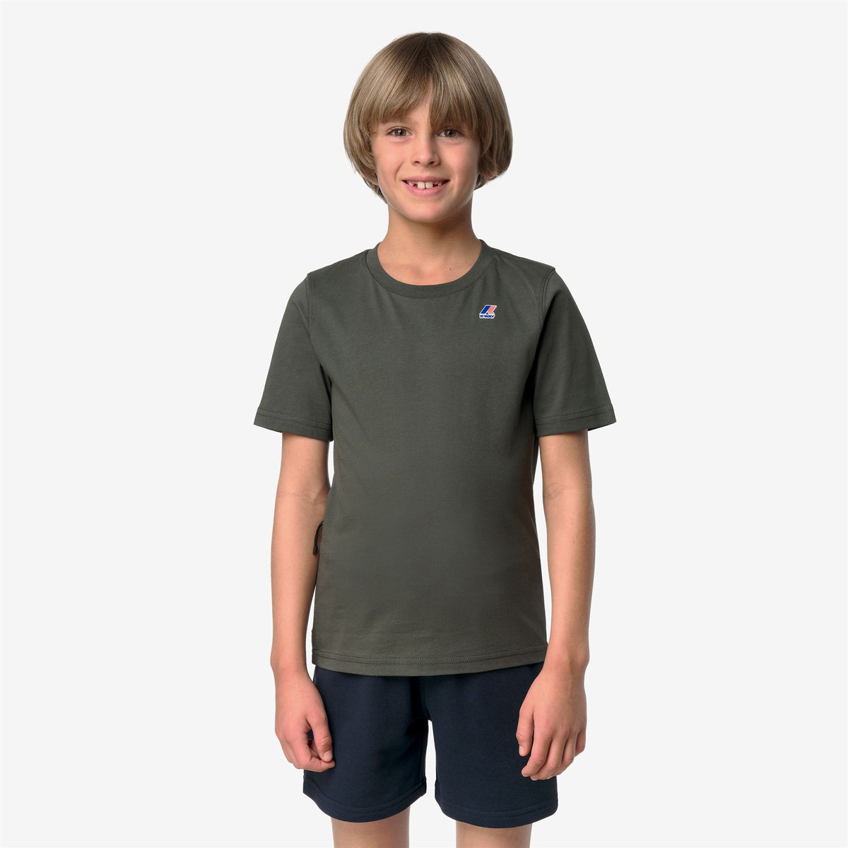 T-Shirts & Top_KID UNISEX_P. LEONIDE_T-Shirt_GREEN BLACKISH - Commercial 4