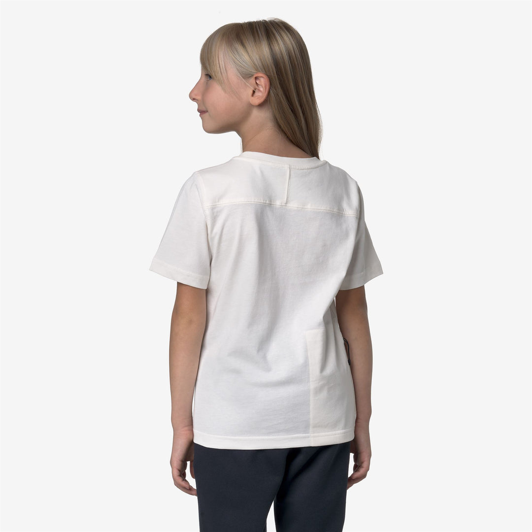 T-shirt bianca unisex in cotone per bambini, adatta a tutte le stagioni main