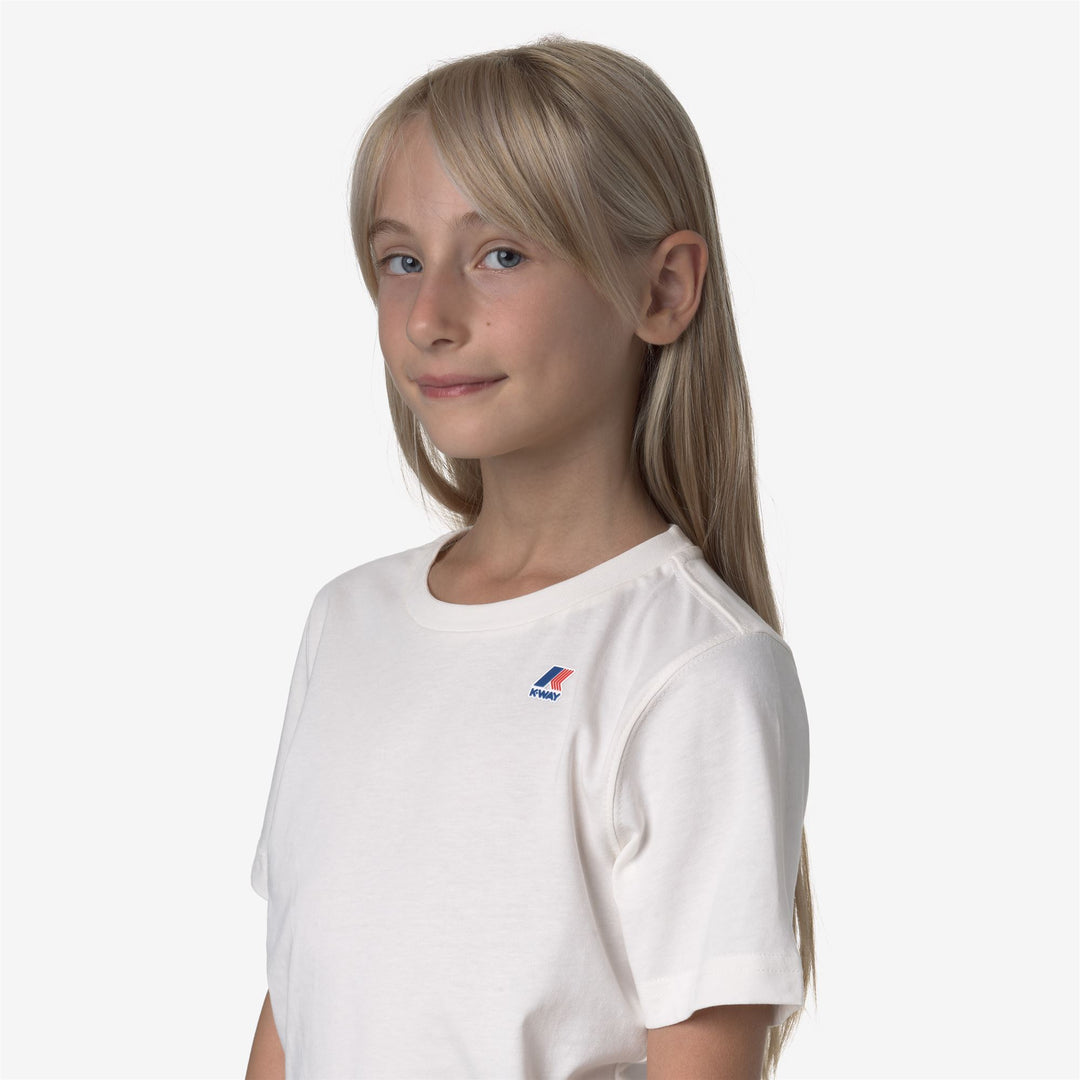 T-shirt bianca unisex in cotone per bambini, adatta a tutte le stagioni main