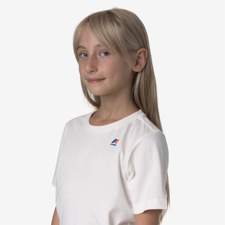 T-shirt bianca unisex in cotone per bambini, adatta a tutte le stagioni 3