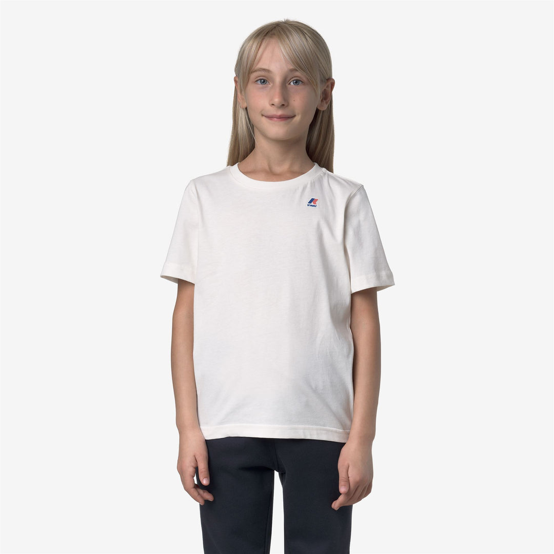 T-shirt bianca unisex in cotone per bambini, adatta a tutte le stagioni main