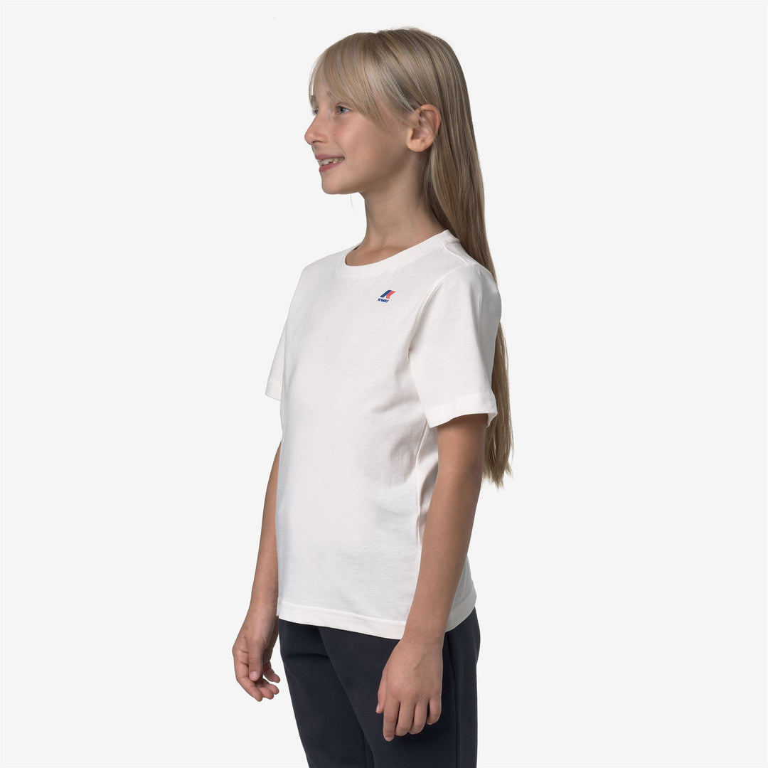 T-shirt bianca unisex in cotone per bambini, adatta a tutte le stagioni main