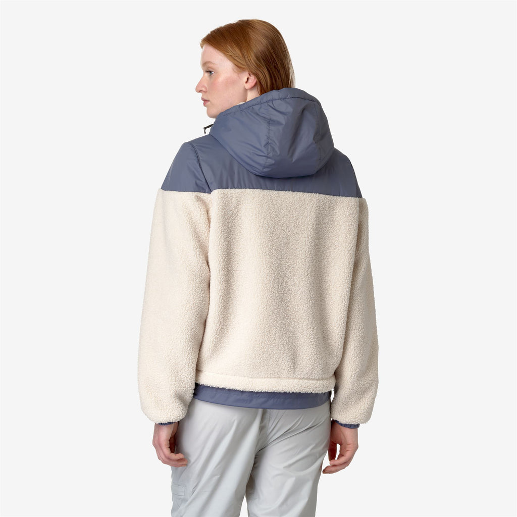 Fleece_UNISEX_LE VRAI 3.0 JILDAZ ORSETTO_Jacket_Ecru - Grey Blue Avio - Commercial 6