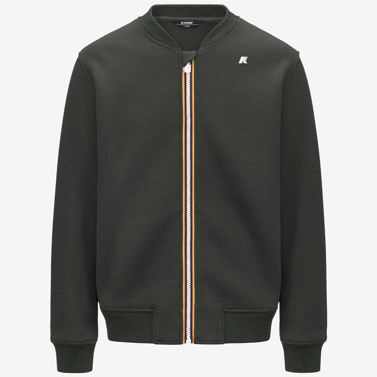 Fleece_MAN_ABEL SPACER_Jacket_GREEN BLACKISH - Commercial 1