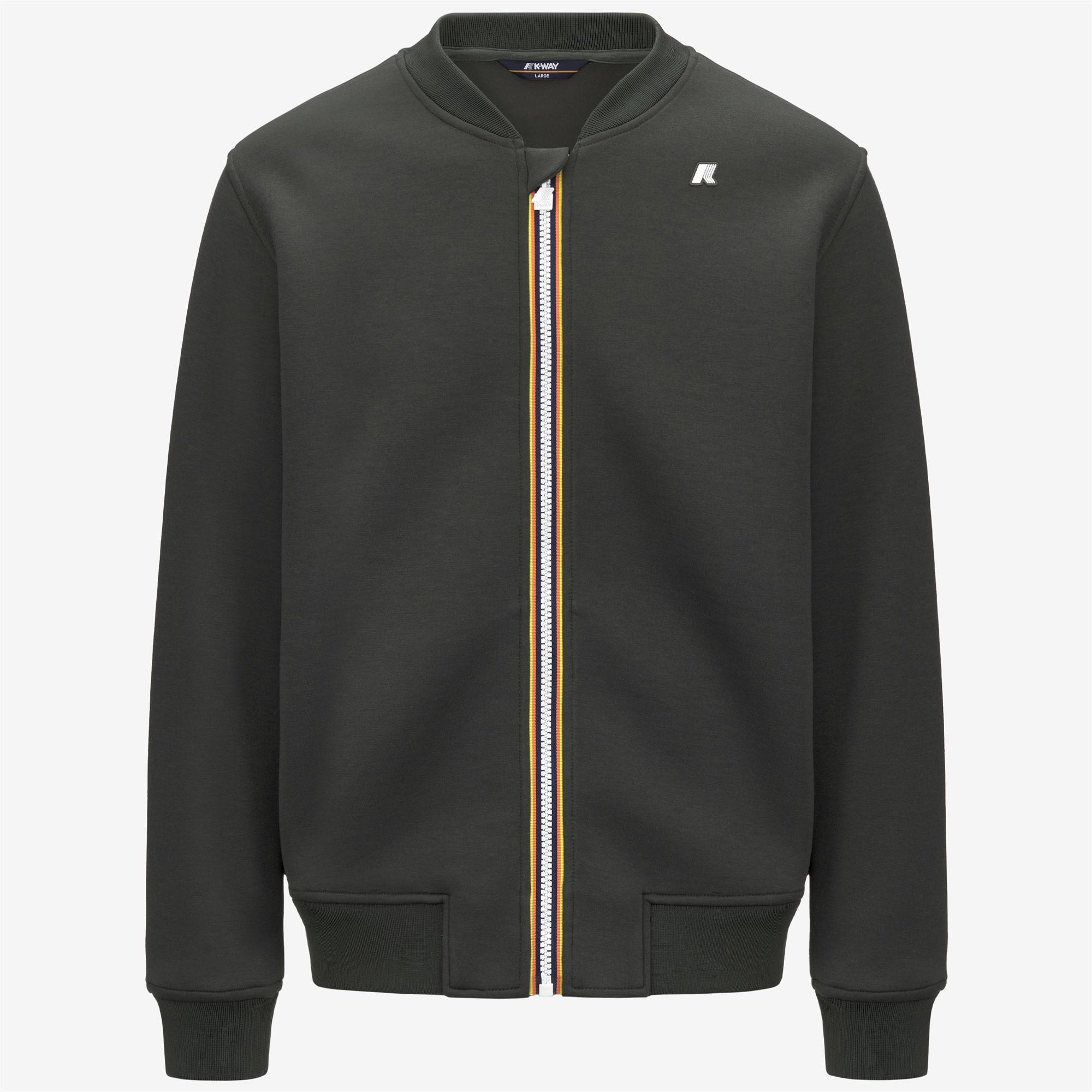 Fleece_MAN_ABEL SPACER_Jacket_GREEN BLACKISH - Commercial 1