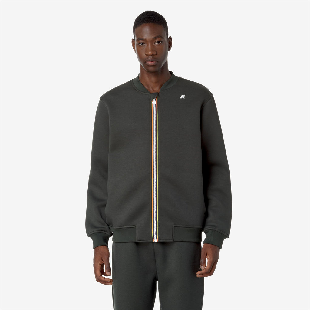 Fleece_MAN_ABEL SPACER_Jacket_GREEN BLACKISH - Commercial 4