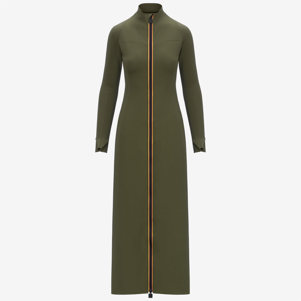 Dresses_WOMAN_SHASY SCUBA_Long_Green Winter - Commercial 1
