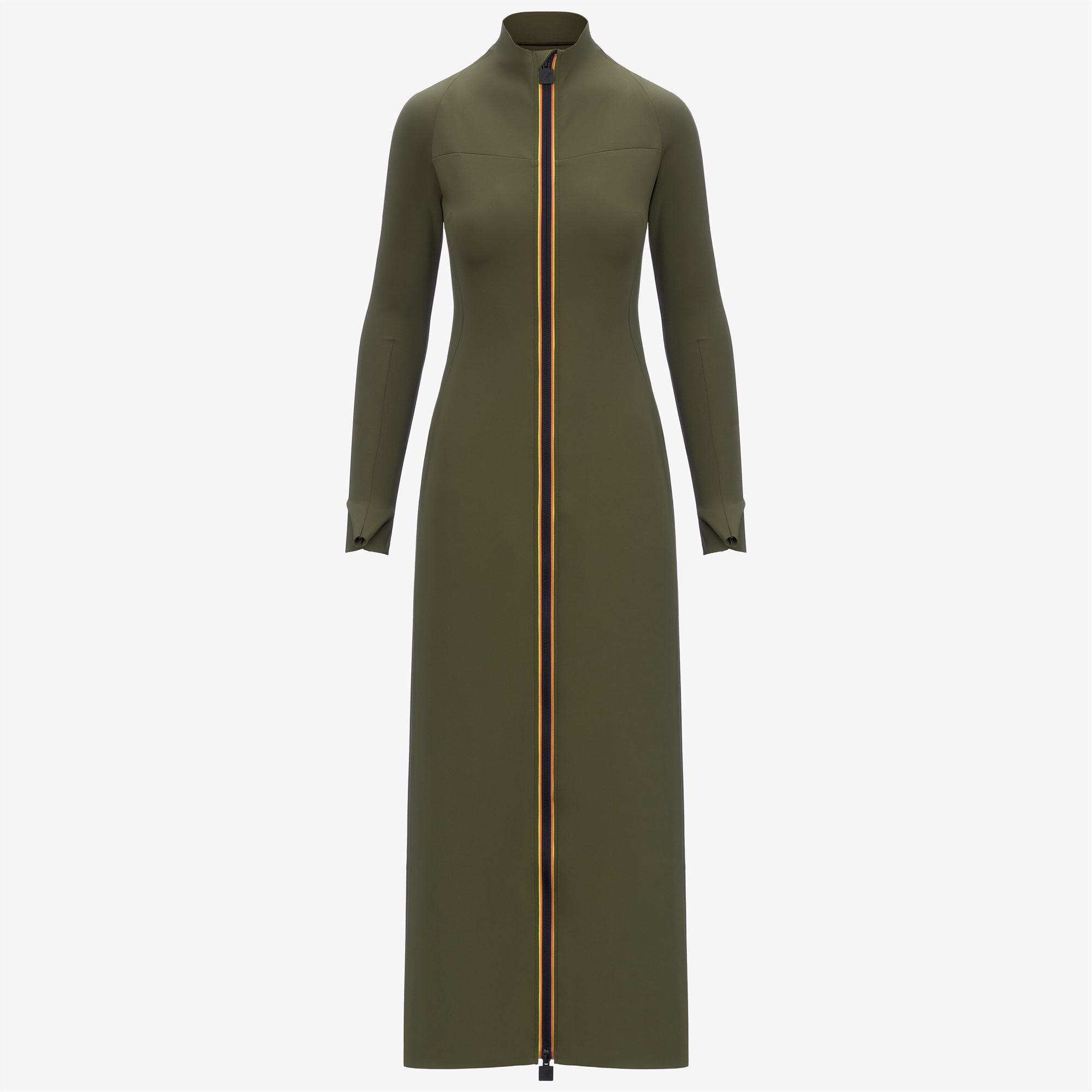 Dresses_WOMAN_SHASY SCUBA_Long_Green Winter - Commercial 1