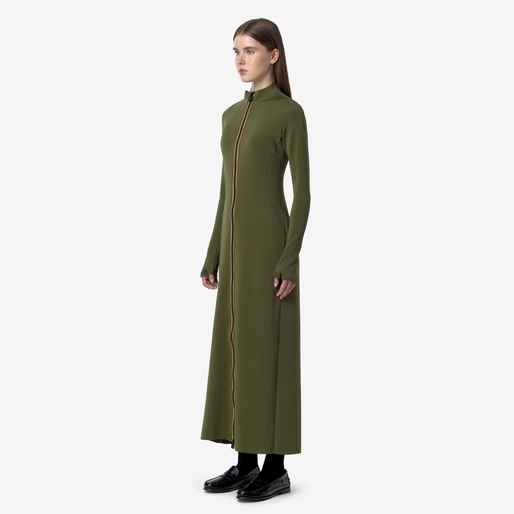 Dresses_WOMAN_SHASY SCUBA_Long_Green Winter - Commercial 5