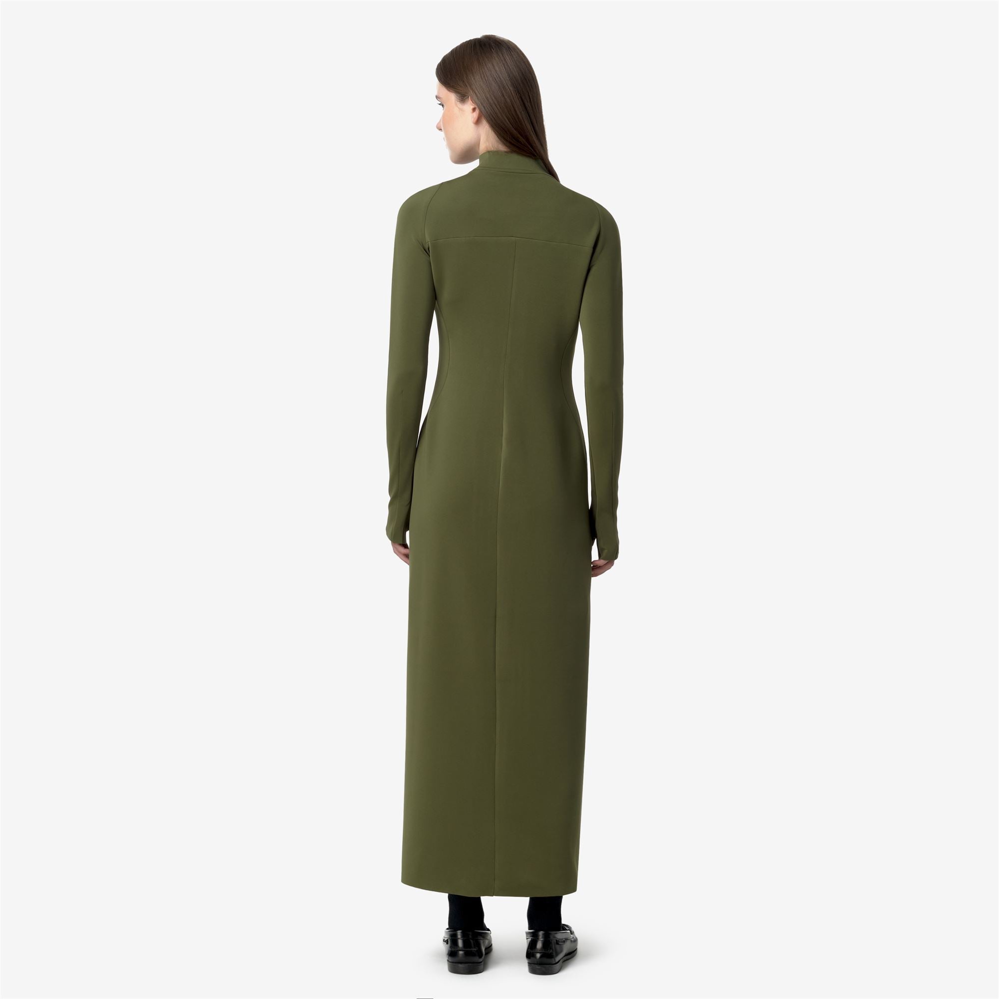 Dresses_WOMAN_SHASY SCUBA_Long_Green Winter - Commercial 6